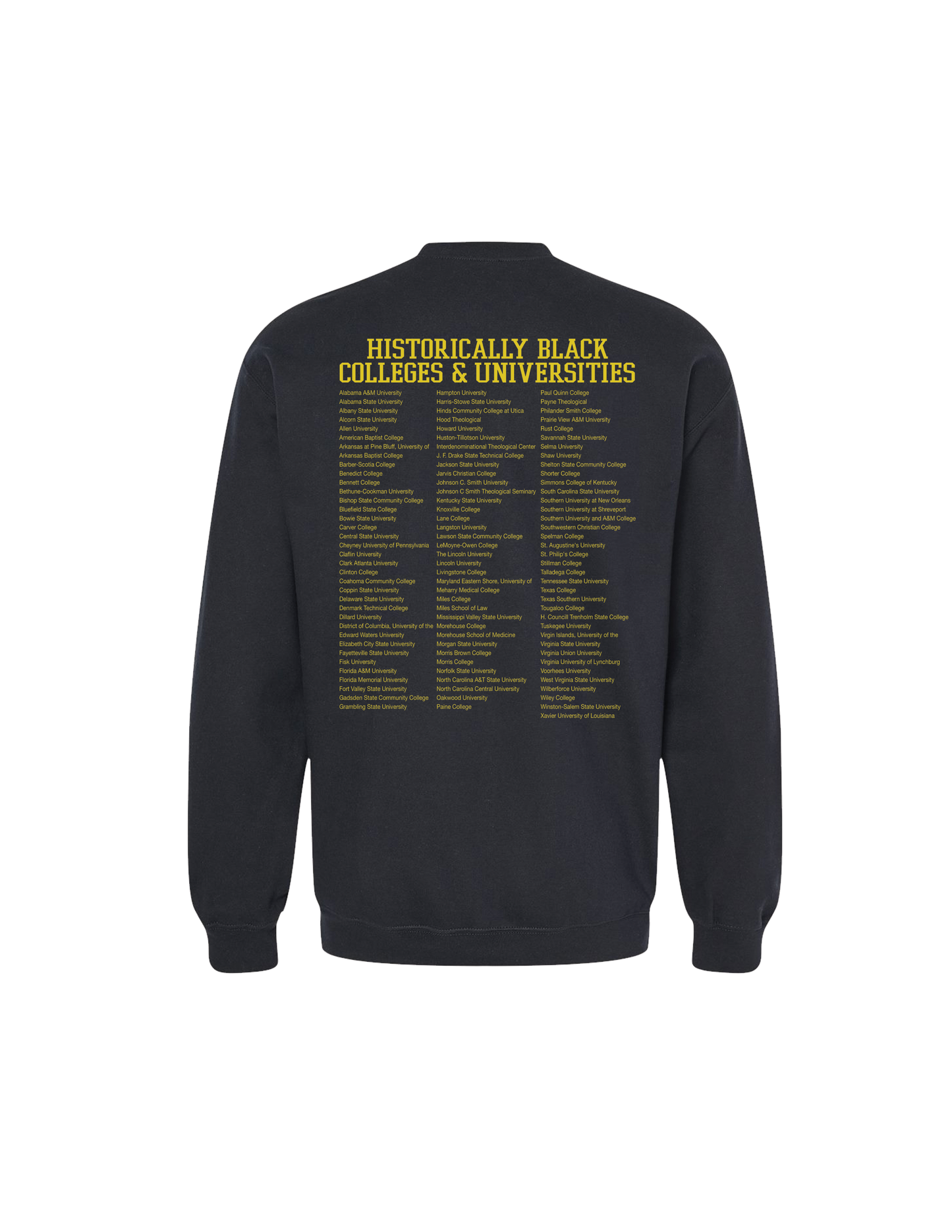 HBCU BLACK CREW W/GOLD