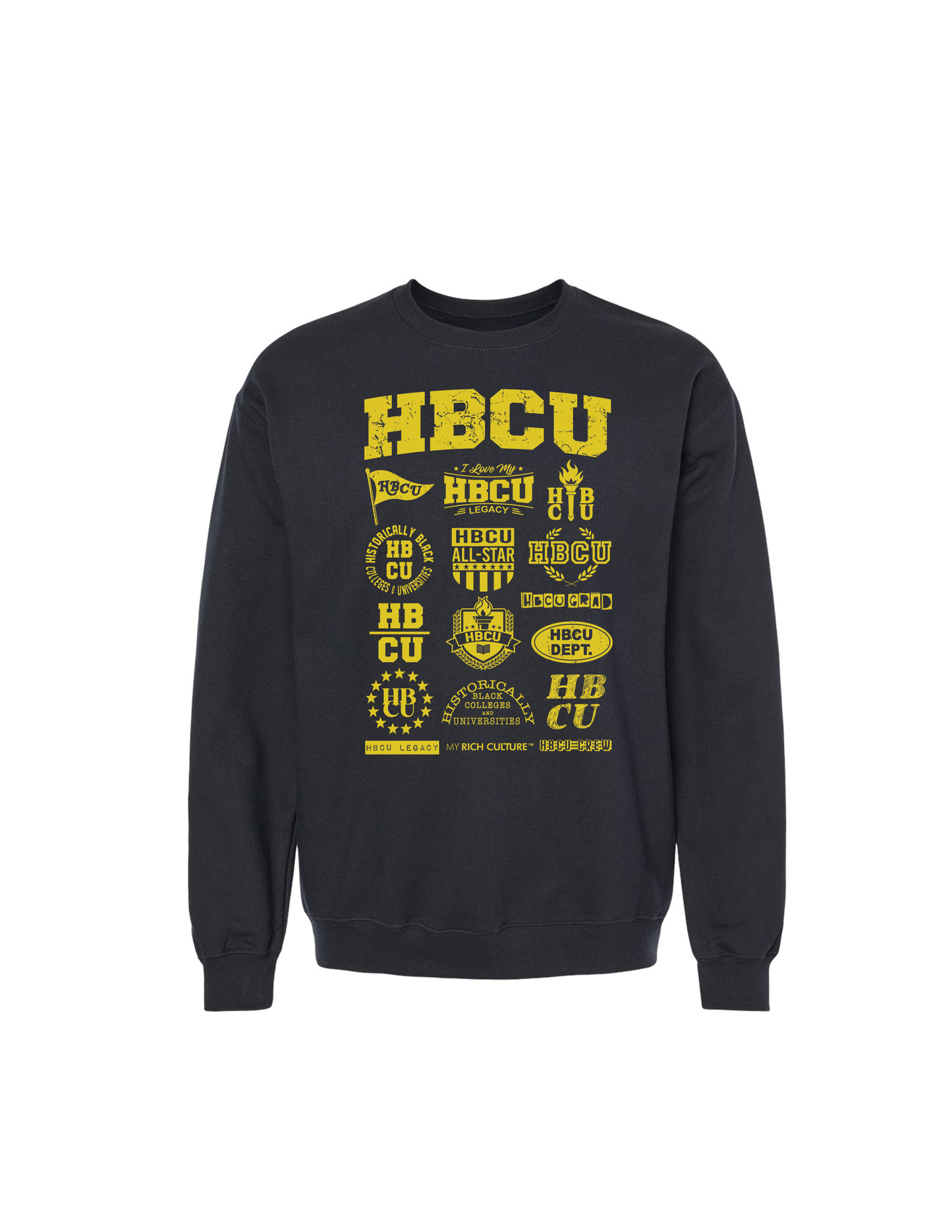 HBCU BLACK CREW W/GOLD