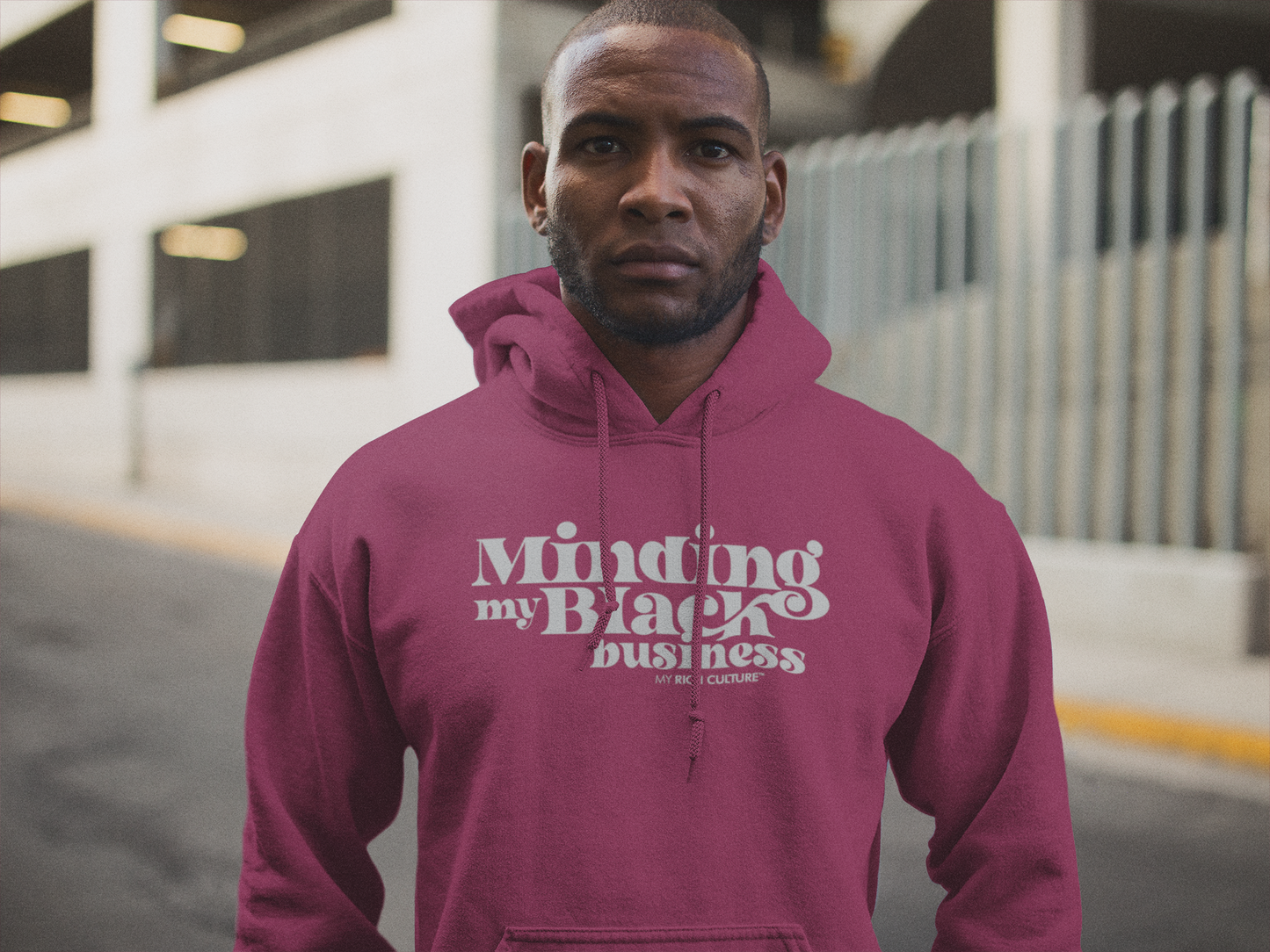 MINDING MY BLACK BUSINESS-MAROON HOODIE